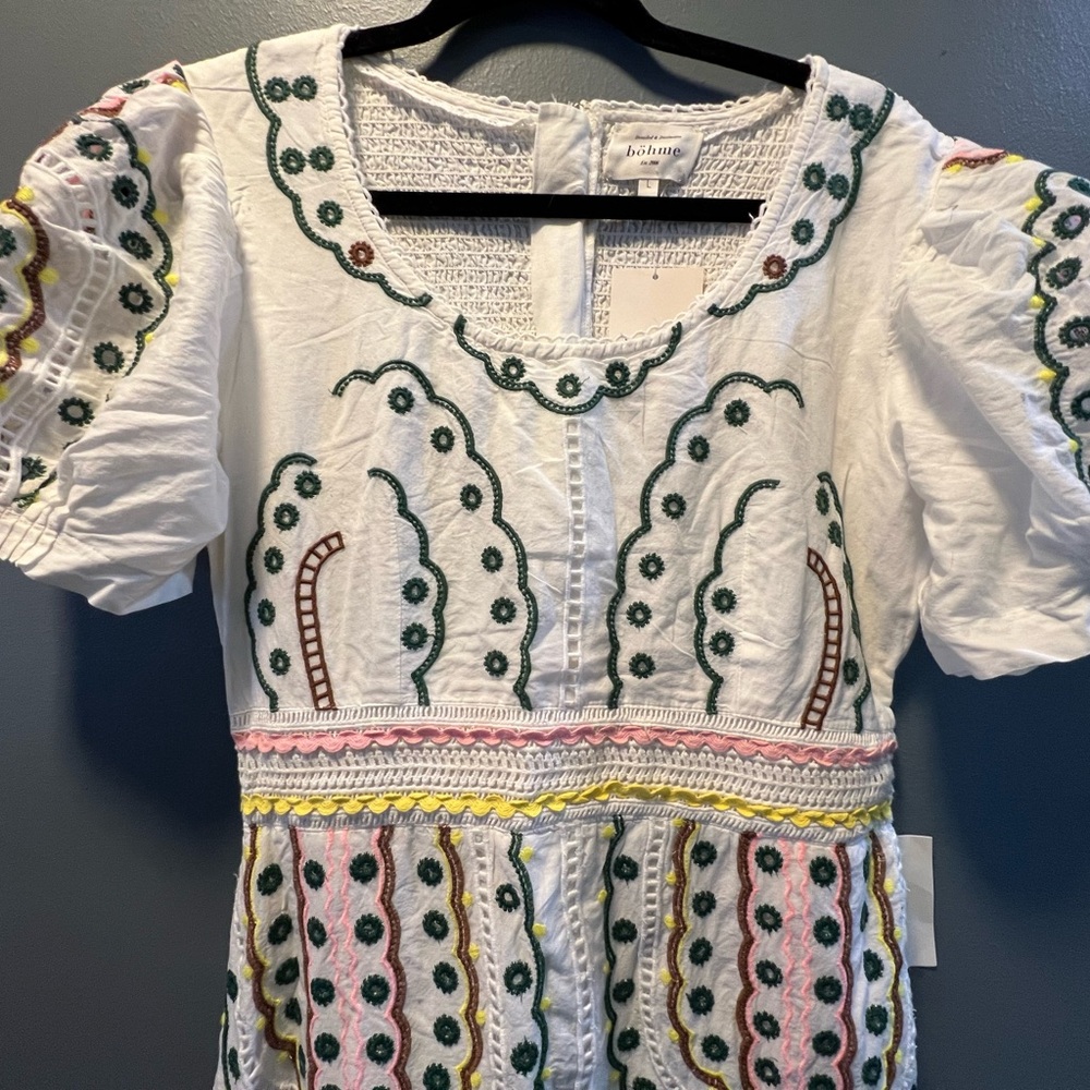 Böhme White Embroidered Dress